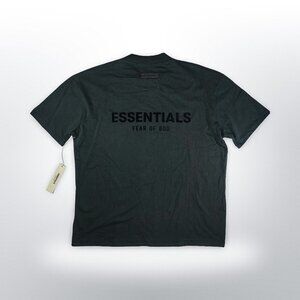 Essentials Fear of God Black Logo T-Shirt - Size Medium